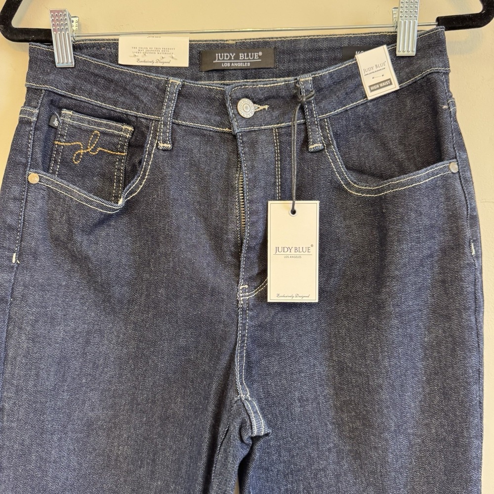 Judy Blue Mom Jeans Dark Wash High Rise Denim JB88273 Navy Blue Women's 7/28 NWT - Picture 3 of 10